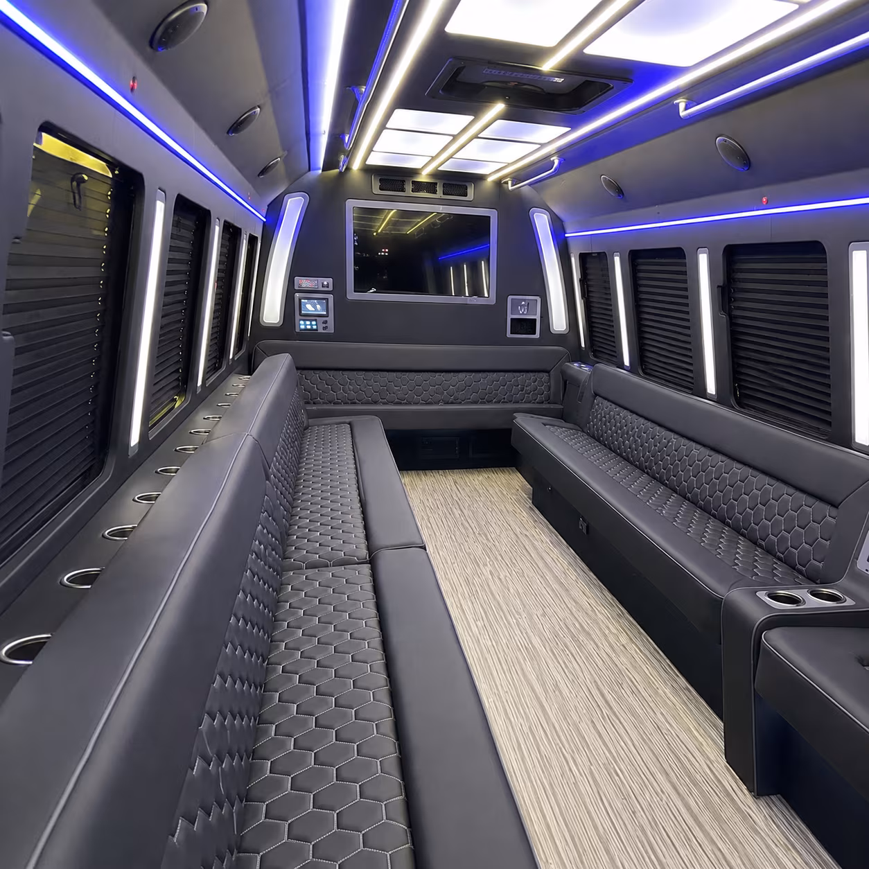 folsom 40 passenger party bus inside