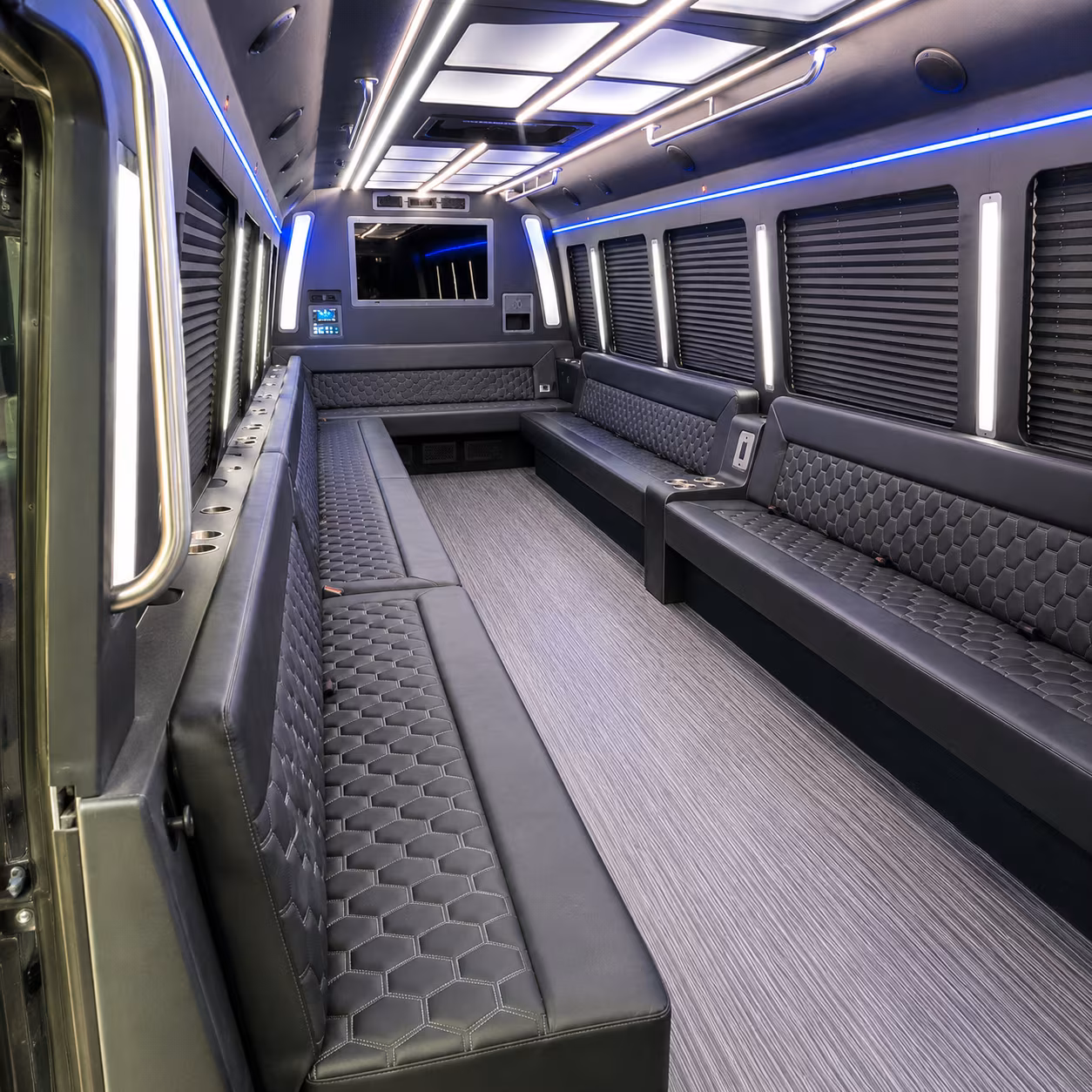 folsom 40 passenger party bus interior