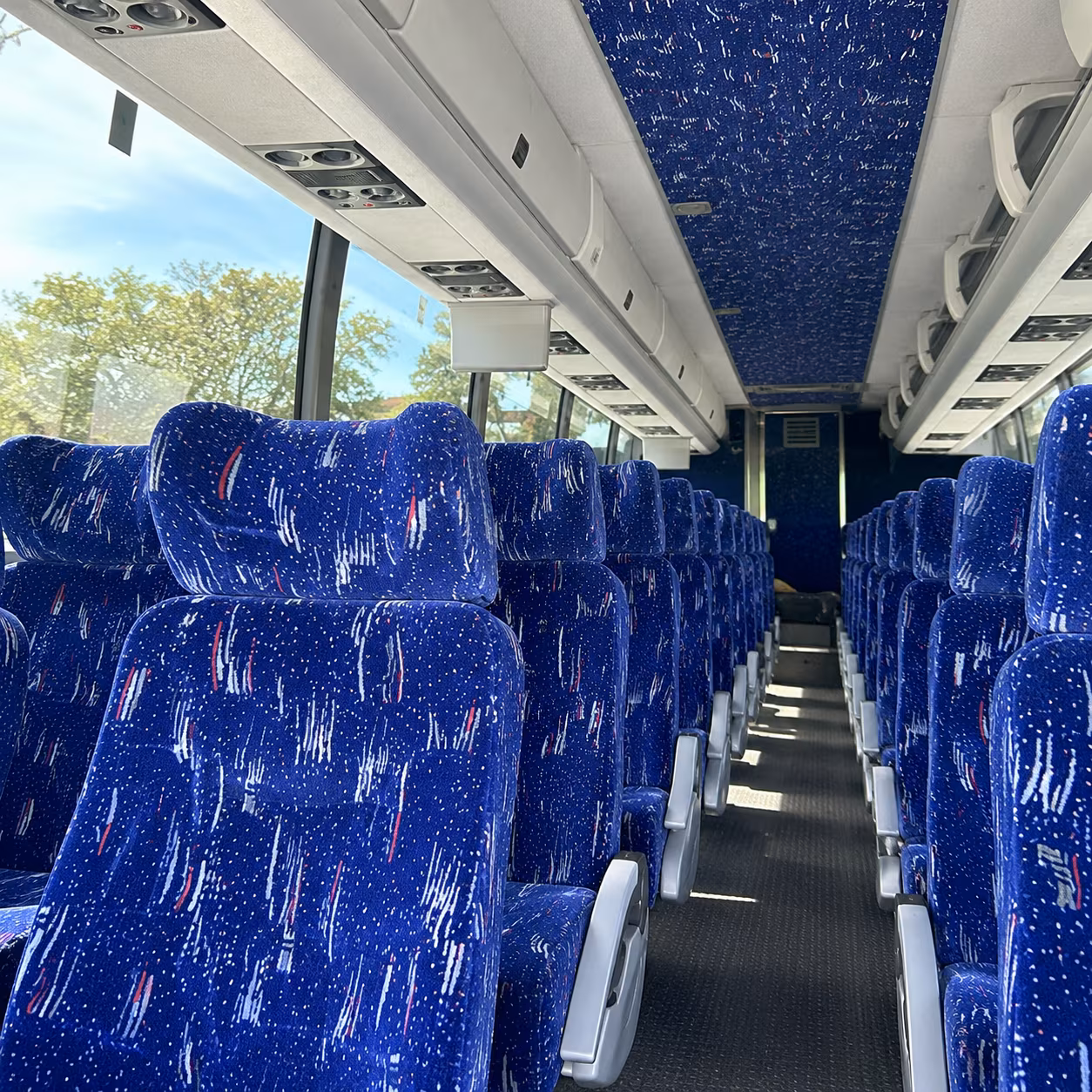 folsom 56 passenger charter bus inside